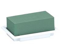 INNA-Glas Oasis Wet Floral Foam Rectangular Ailyn, White-Green, 13x9x5cm