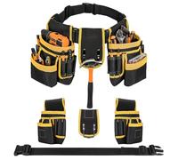 INNAL Oxford Magnetic Tool Bag, Men's Tool Belt with 26 Pockets, Craftsman Belt, Removable and Adjustable Tool Belt Bag for Electricians, Builders, Carpenters, Electricians