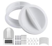 Innconee 1 Set White Dual Size Wall Mount Connector for Portable Ac Vent Ac Exhaust Hose Coupler for 6 and 6.5 Inches Hose Accessories Plug