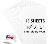 Innconee 15 Pcs Embroidery Foam 3mm Thick 10 x 15 Inch 3D Puffy EVA Foam Sheets for 3D Embroidery Arts and Crafts, DIY Projects, Hand Sewing, Quilting, Hats, Cosplay Costumes, Bags(White)