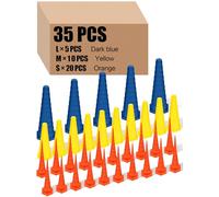 Innconee 17 Pcs Hydraulic Oil Service Plugs Large Medium Small Sizes Multi Pack Rubber Plugs Drip Proof Hose Plugs Industrial Hydraulic Plug Kit for Irrigation, 3 Sizes (35 Pcs,Colorful)