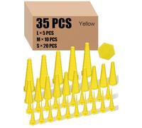 Innconee 17 Pcs Hydraulic Oil Service Plugs Large Medium Small Sizes Multi Pack Rubber Plugs Drip Proof Hose Plugs Industrial Hydraulic Plug Kit for Irrigation, 3 Sizes(35 Pcs,Light Green)