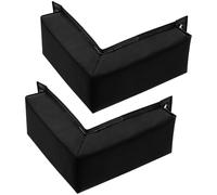 Innconee 2 Pcs Corner Dock Bumpers Guard with Screws Boat Docking Bumpers Fenders Marine Soft Pads Docking Edging Guard for Dock or Pier Edge Boat Accessories(Black)