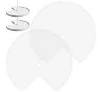 Innconee 2 Pcs Lazy Susan Shelf Liner 31 Inch EVA Lazy Susan Shelf Liner Non-Adhesive Protection Mats for Cabinet Fridge Refrigerator Pantry Sink Cupboard Storage (Diamond Pattern,Clear)