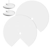 Innconee 4 Pcs Lazy Susan Shelf Liner 31 Inch EVA Lazy Susan Liner Non-Adhesive Protection Mats for Kitchen Cabinet Fridge Refrigerator Pantry Sink Cupboard Storage (Diamond Pattern,White)