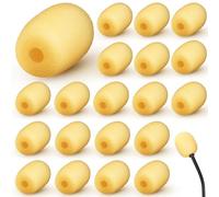 Innconee Mini Size Headset Windscreen Microphone Foam Cover Small Lapel Mic Sponge Pop Filter Replacement for Hole Ear-Hook Other Headset Microphones(5 x 20 mm,Skin Color,20)