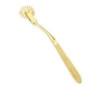 INNEDYOUMM Metal Wartenberg Neuro Pinwheel Stainless Steel 1 Round 360°Rolling Pin Wheel for Testing Nerve Sensitivity (Gold)
