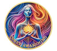 Inner Awakening Coin Inspirational Faith Coin with Philippians 4:13 Scripture & Lotus Design Motivational Token for Strength, Peace, and Empowerment