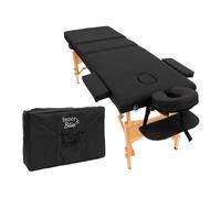 Inner Bliss Portable Massage Table 3 Section Folding Adjustable Therapy Spa Bed in Black Inner Bliss Black