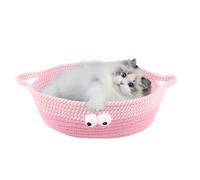 Inner Cat Bed, Cute Breathable Scratching Nest, Cotton Woven Kitten Bed and Cat Nest for Indoor Spaces, for Bedroom, Living Room, Summer, Small, Medium, Large Cats and Dogs