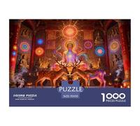 Inner Chakra Temple with Energy Flowing Deer Wooden Jigsaw Puzzle Waterproof 1000 Piece Puzzles for Adults Impossible Challenging Games