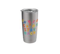Inner Chaos Stay Back - Funny Sarcastic Quote Stainless Steel Insulated Tumbler
