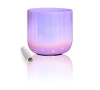 Inner Colored Alchemy Bowl With Color-changing Effect, Transparent Crystal Bowl Singing Bowl, 6-7-inch Professional-grade Meditation Instrument, Adult Stress Relief Tool,Purple-6-inch