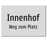 Inner Courtyard - Path to the Place - Sticker A5: 210 x 148 mm - Without Graphics, Only Text