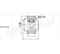 INNER CV JOINT ALFA ROMEO 145(1999-) 146 147(2000-) 156(1997-2005) 166