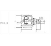 NTY NPW-NS-005 Joint kit, drive shaft