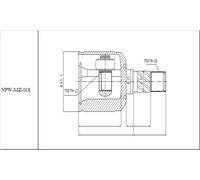 NTY NPW-MZ-018 Joint kit, drive shaft