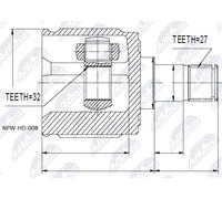 NTY NPW-HD-008 Joint kit, drive shaft