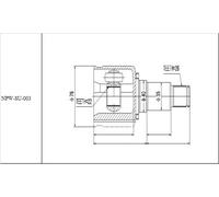 INNER CV JOINT RIGHT SUZUKI GRAND VITARA JB416 / 420 / 627 2005 -