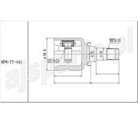Hardy Disc, Longitudinal Wave Prop Shaft Fits for Toyota Yaris 1.4D-4D MTM 05-11