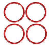 Inner Decoration Auto For BM&W 3 Series GT F30 F34 2013-2018 Door Horn Decoration Ring Trim Frame Cover Accessories(Red)