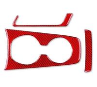 Inner Decoration Auto For Chevy For Camaro 2010-2015 Water Cup Holder Sticker Interior Centre Console Trim(Red 1)