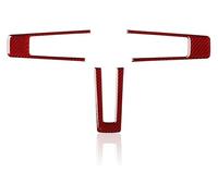 Inner Decoration Auto For Mustang 2009-2014 Steering Wheel Sticker Decal Interior Cover Centre Console Trim(Red)