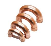 Inner Diameter 8/10/12/16/19/22.3/25.4mm 180 Angle Return Bend Eblow Equal Copper Welding End Feed Pipe Adapter Air Conditioner(16x1.0x48mm (2PCS))