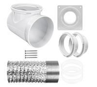 Inner Dryer Deposit Kit - 4 Inch Ventilation Wall Connection Kit with Ventilation Wall Plates, Parts Connection Plate for Exhaust Ventilation Fans Ceiling Circulation Air Conditioning Kitchen Bedroom