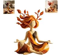 Inner Harmony Mindfulness Figurine,Minimalist Meditative Goddess Sculpture,Abstract Resin Yoga Decor,Modern Aesthetic Home Decor Ornament for Desk,Bedroom,Living Room,Spiritual Relaxation Gift (A)