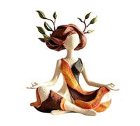 Inner Harmony Sculptural Figurine Reusable Peaceful Calming Resin Sculpture Multi-Purpose Portable Meditating Statue for Living Room Bedroom Office Desk Bookshelf (A)
