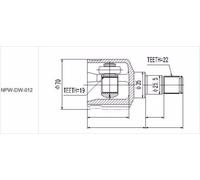 Inner Joint Joint Set Daewoo Kalos / Chevrolet Spark / Aveo-New