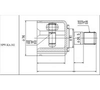 NTY NPW-KA-302 CV joint kit