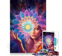 Inner Mandala Jigsaw Puzzle for Teenagers 1000 Pieces Strong Memory Calm Daily Joyful Challenge Xmas Gift (50x75cm)