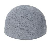 Inner Muslim Knitting Kufi Hollow Made of Islamic Hats for Women Male Breathable Traditional Soft Prayer Church Islamic Hats Male Muslim Skull Caps Cotton Head, gray, One Size