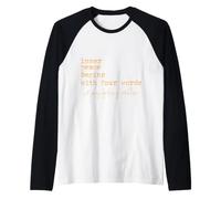Inner Peace Begins with Four Words Raglan Baseball Tee