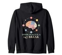 Inner Peace Is A 147 Break Cue Sports Snooker Player Zip Hoodie