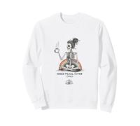 Inner Peace Outer Chaos Skeleton Coffee Halloween Yoga Sweatshirt