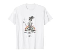 Inner Peace Outer Chaos Skeleton Coffee Halloween Yoga T-Shirt