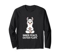 Inner Peace Outer Fluff Llama Zen Long Sleeve T-Shirt
