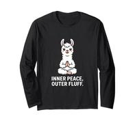 Inner Peace Outer Fluff Llama Zen Long Sleeve T-Shirt