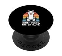 Inner Peace Outer Fluff Llama Zen PopSockets Adhesive PopGrip