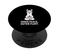 Inner Peace Outer Fluff Llama Zen PopSockets Adhesive PopGrip