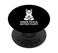 Inner Peace Outer Fluff Llama Zen PopSockets Adhesive PopGrip