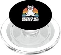 Inner Peace Outer Fluff Llama Zen PopSockets PopGrip for MagSafe