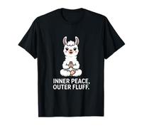 Inner Peace Outer Fluff Llama Zen T-Shirt