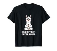 Inner Peace Outer Fluff Llama Zen T-Shirt