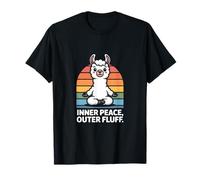 Inner Peace Outer Fluff Llama Zen T-Shirt