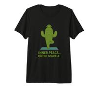 Inner Peace Outer Sparkle Cactus Yoga Premium T-Shirt