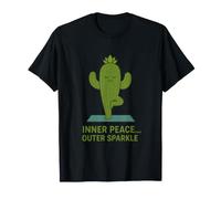 Inner Peace Outer Sparkle Cactus Yoga T-Shirt
